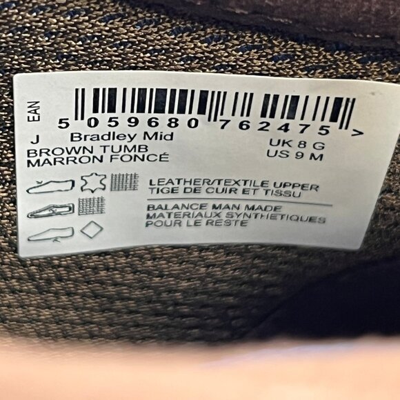 Clarks Bradley Leather Mid Comfort Boots Size 9M Brown Lace‑Up Ankle Boots - Picture 13 of 14